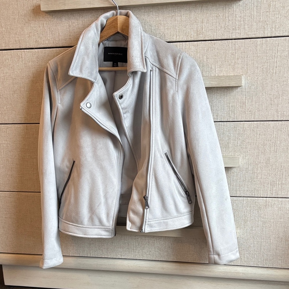 Women's Gray Microsuede Jacket